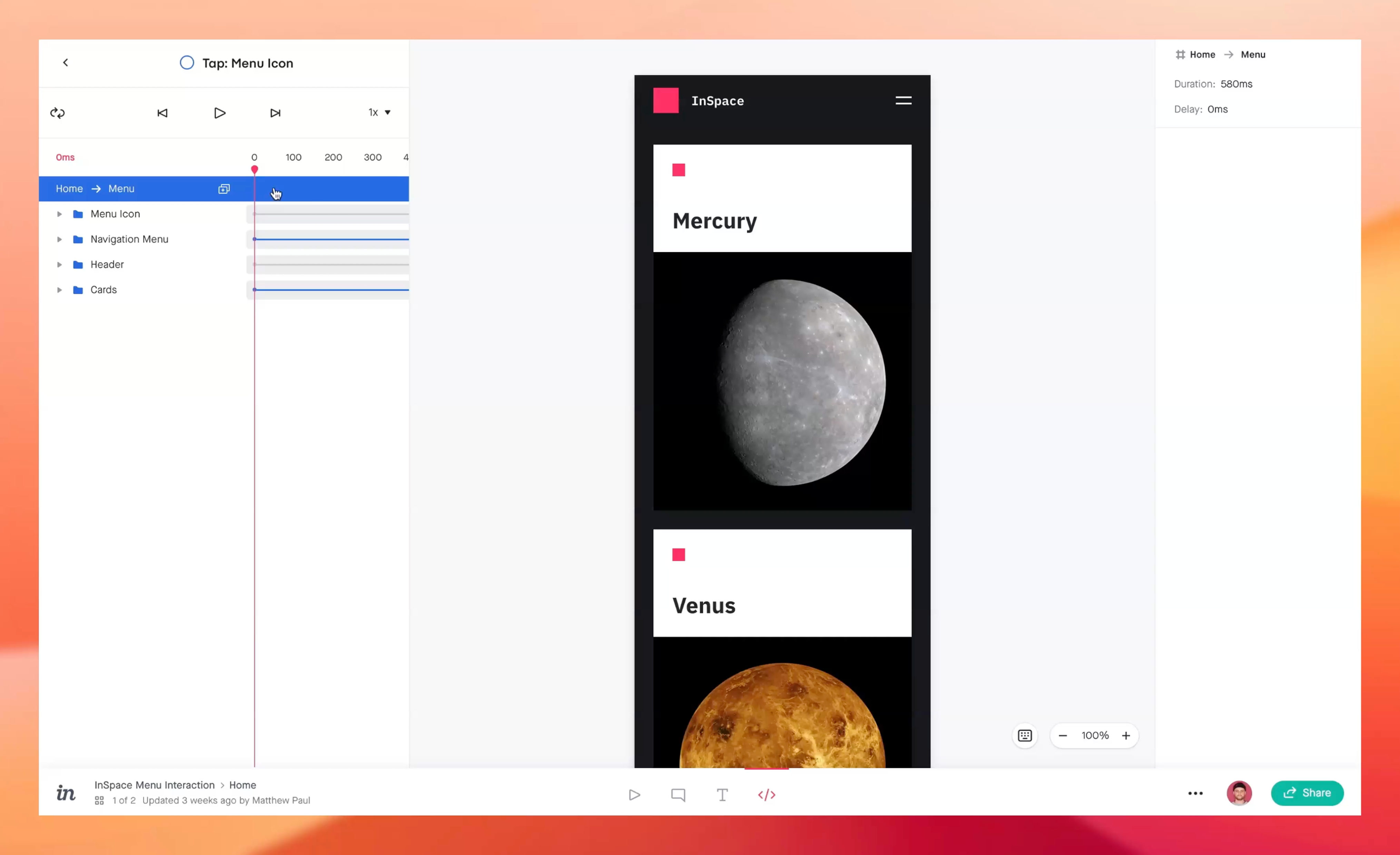 InVision Inspect Motion